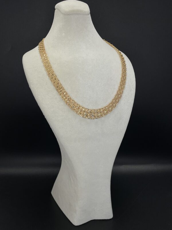 X-länk halsband stor-18k guld