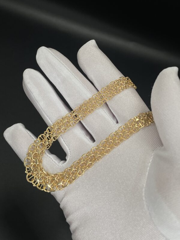 X-länk halsband stor-18k guld - Bild 4
