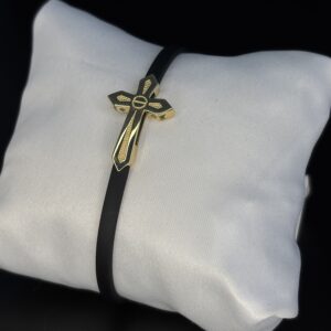Valor Cross - Leather & 18k Guld