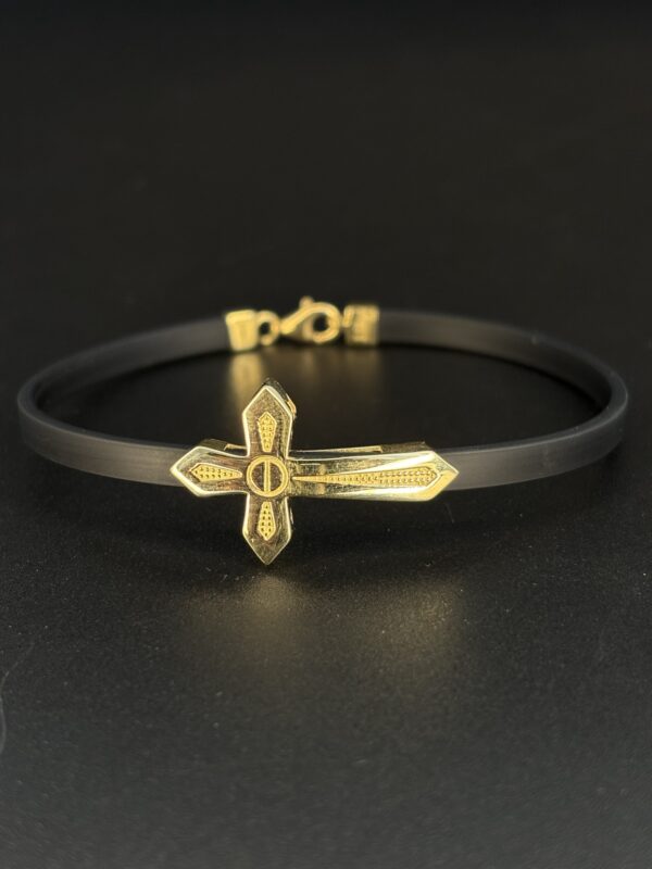 Valor Cross - Leather & 18k Guld - Bild 2